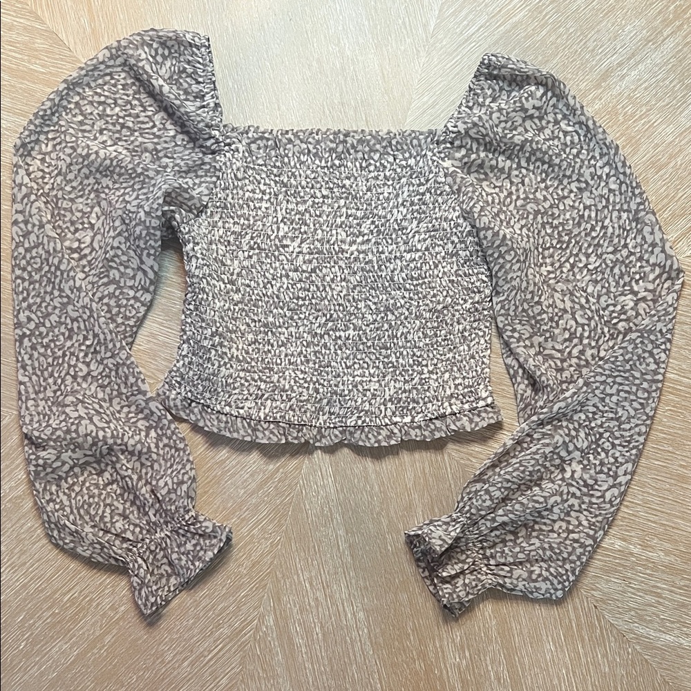 Jopna Grey and White Print Long Sleeve